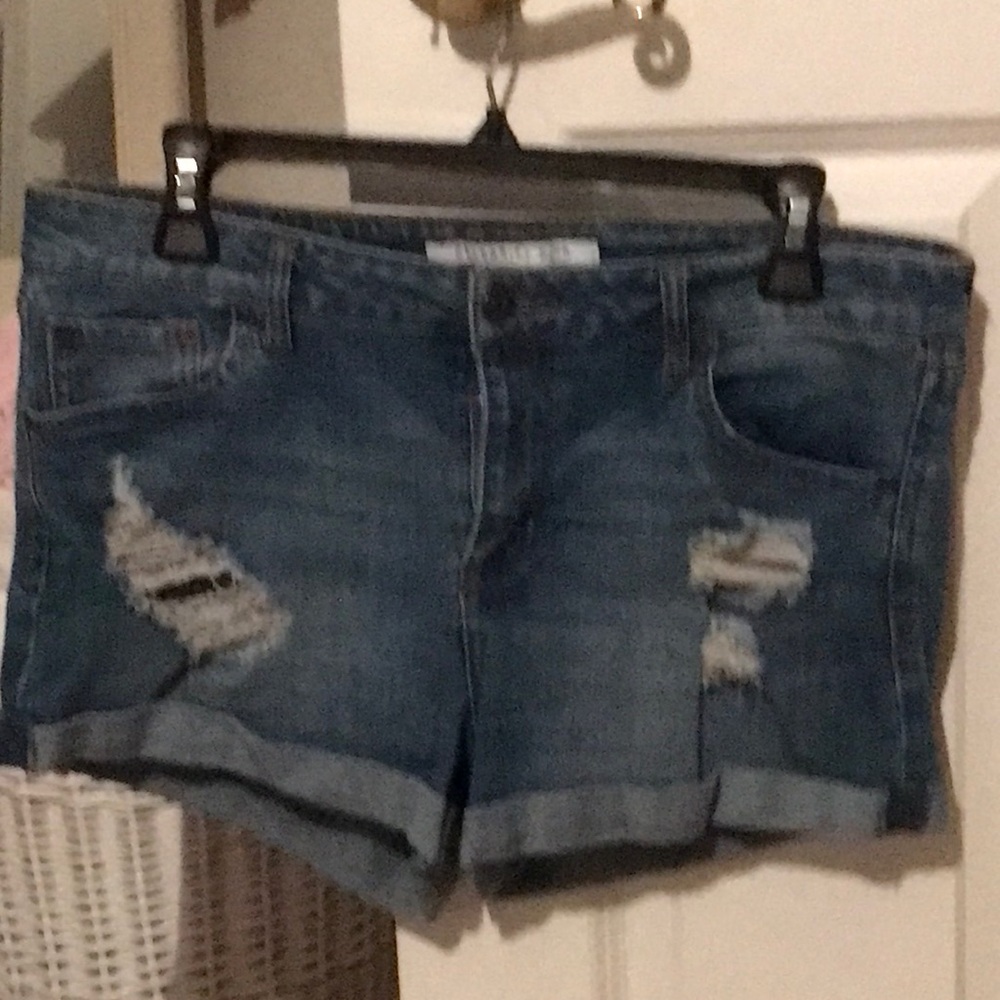 Blue Jean shorts.
